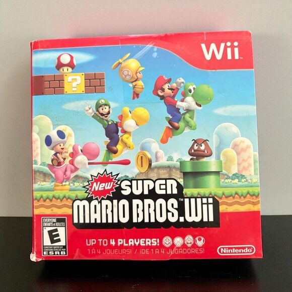 Super Mario Bros. Wii Game Disc and Case No Manual Tested & Works Nintendo 2009 - Picture 1 of 6